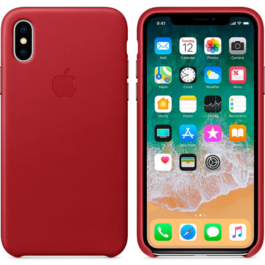 Чохол Apple iPhone X Leather Case Product Red (MQTE2)