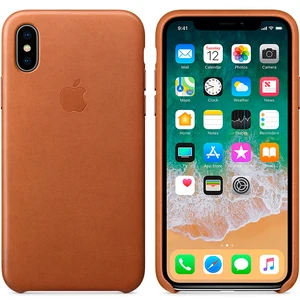 Колір: Коричневий - Чохол Apple iPhone X Leather Case Saddle Brown (MQTA2)