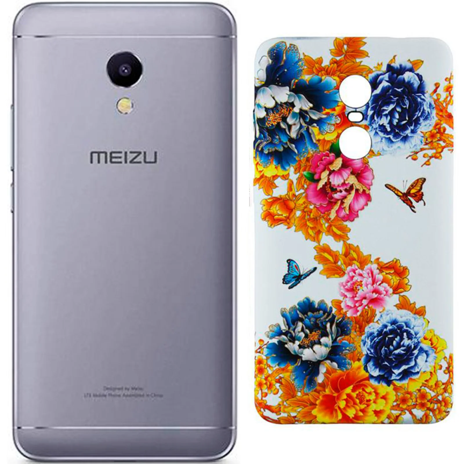Чехол Meizu M5s Inavi Gallery Silicone Case (01) Flowers White