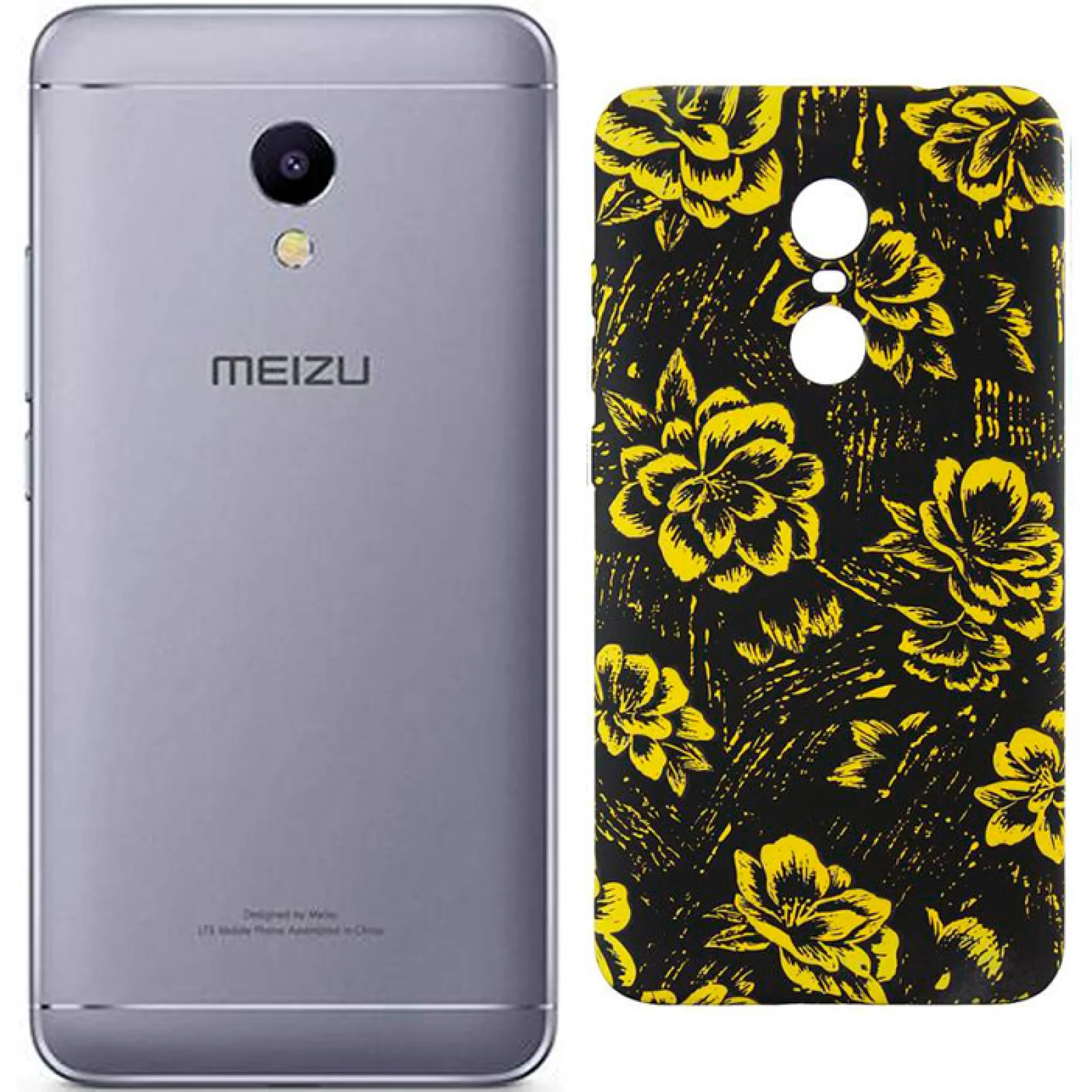 Чехол Meizu M5s Inavi Gallery Silicone Case (04) Flower Black
