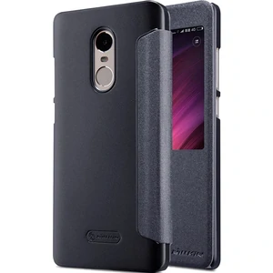 Цвет: Черный - Чехол Nillkin Sparkle Leather Case Black для Xiaomi Redmi Note 4x