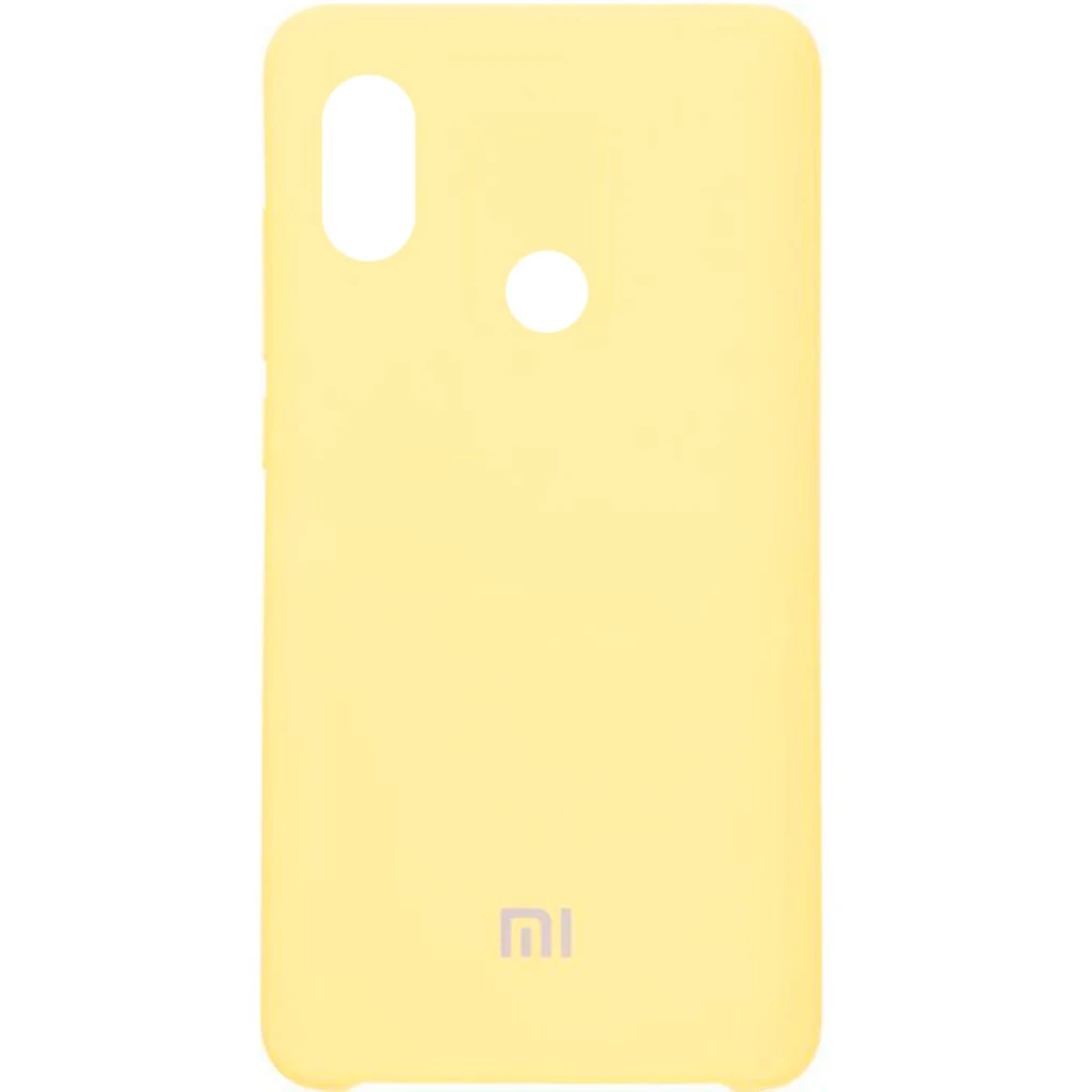 Чехол Xiaomi Redmi 6 Pro, Xiaomi Mi A2 Lite Silicone Original Soft Case Yellow