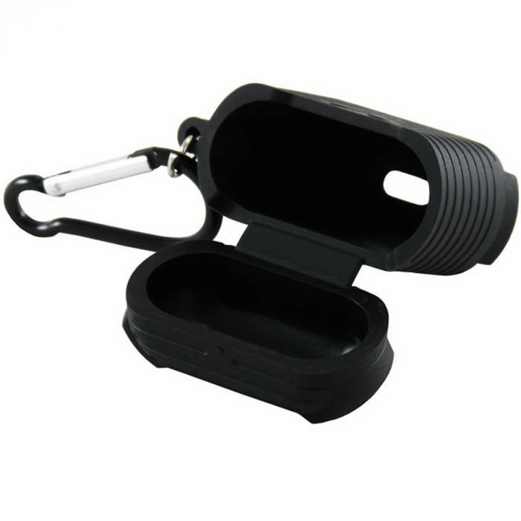 Чехол Apple AirPods Piblue Ribbed Belt Clip Silicone Case Black