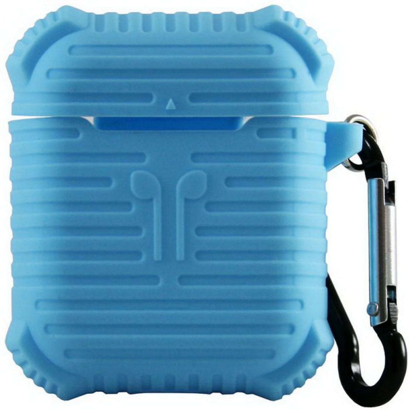Чохол Apple AirPods Piblue Ribbed Belt Clip Silicone Case Blue