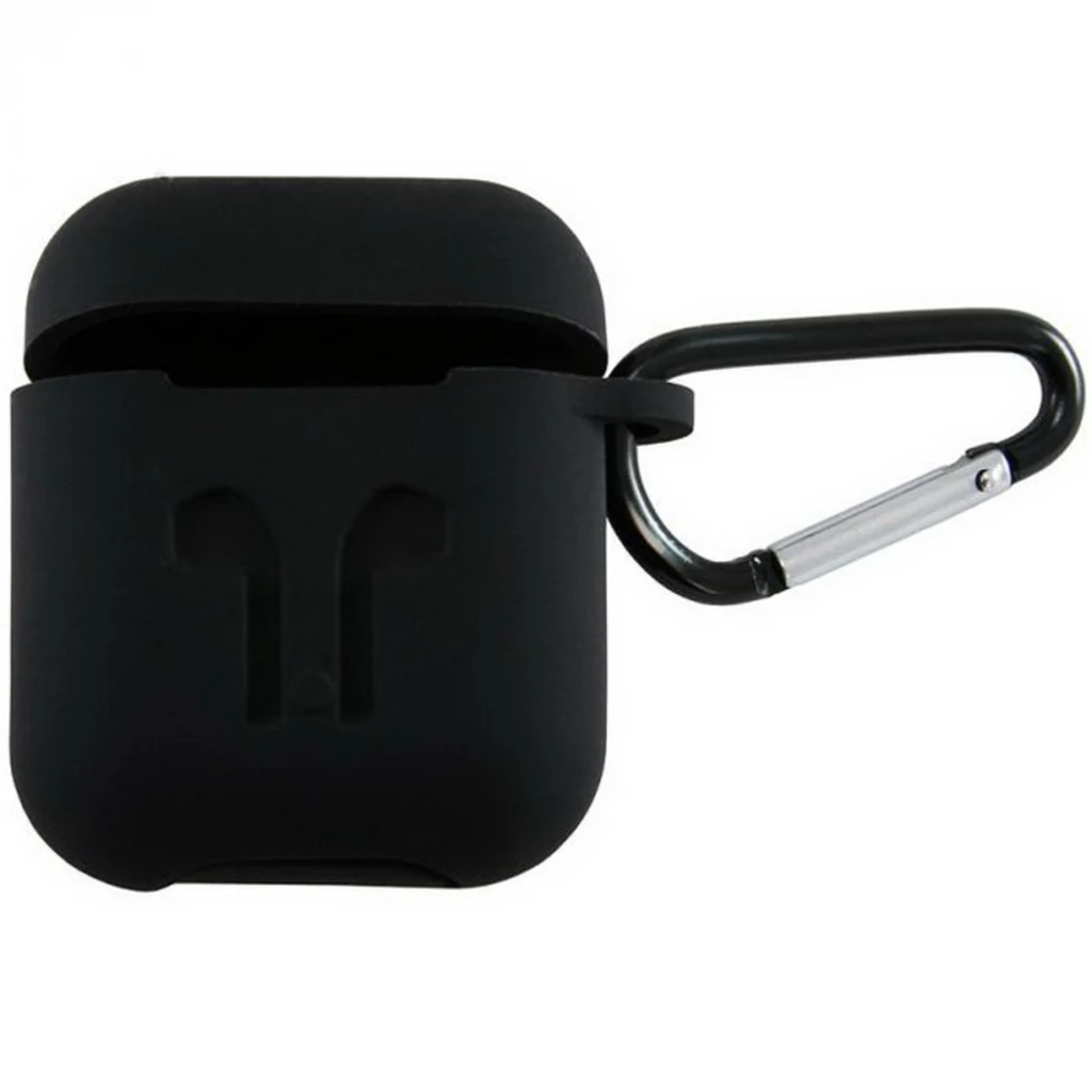 Чохол Apple AirPods Piblue Smooth Belt Clip Silicone Case Black