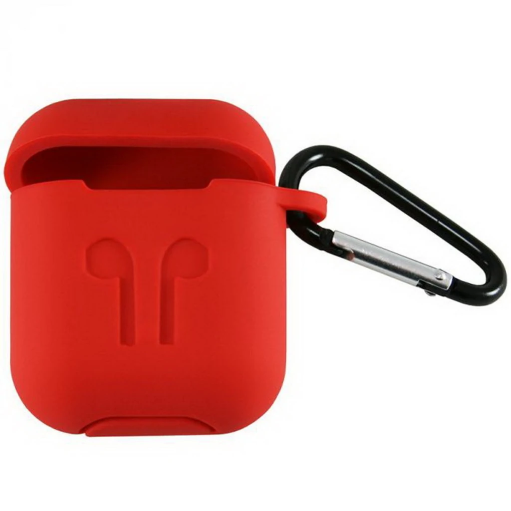 Чохол Apple AirPods Piblue Smooth Belt Clip Silicone Case Red