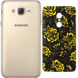 Цвет: Черный - Чехол Samsung Galaxy J7 (SM-J700) Inavi Gallery Silicone Case (04) Flower Black