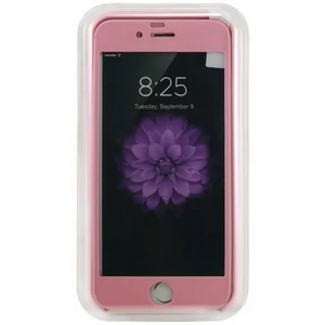 Цвет: Розовый - Чехол Apple iPhone 6, iPhone 6s Silicone Case 360 2in1 Rose (HQCo) (чехол+стекло)