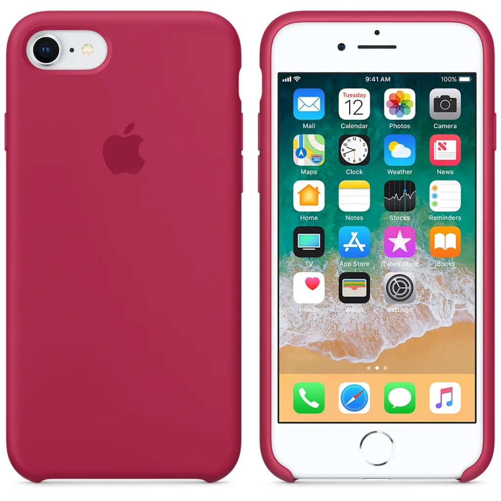 Чохол Apple iPhone 8, iPhone 7 Silicone Case Rose Red MQGT2