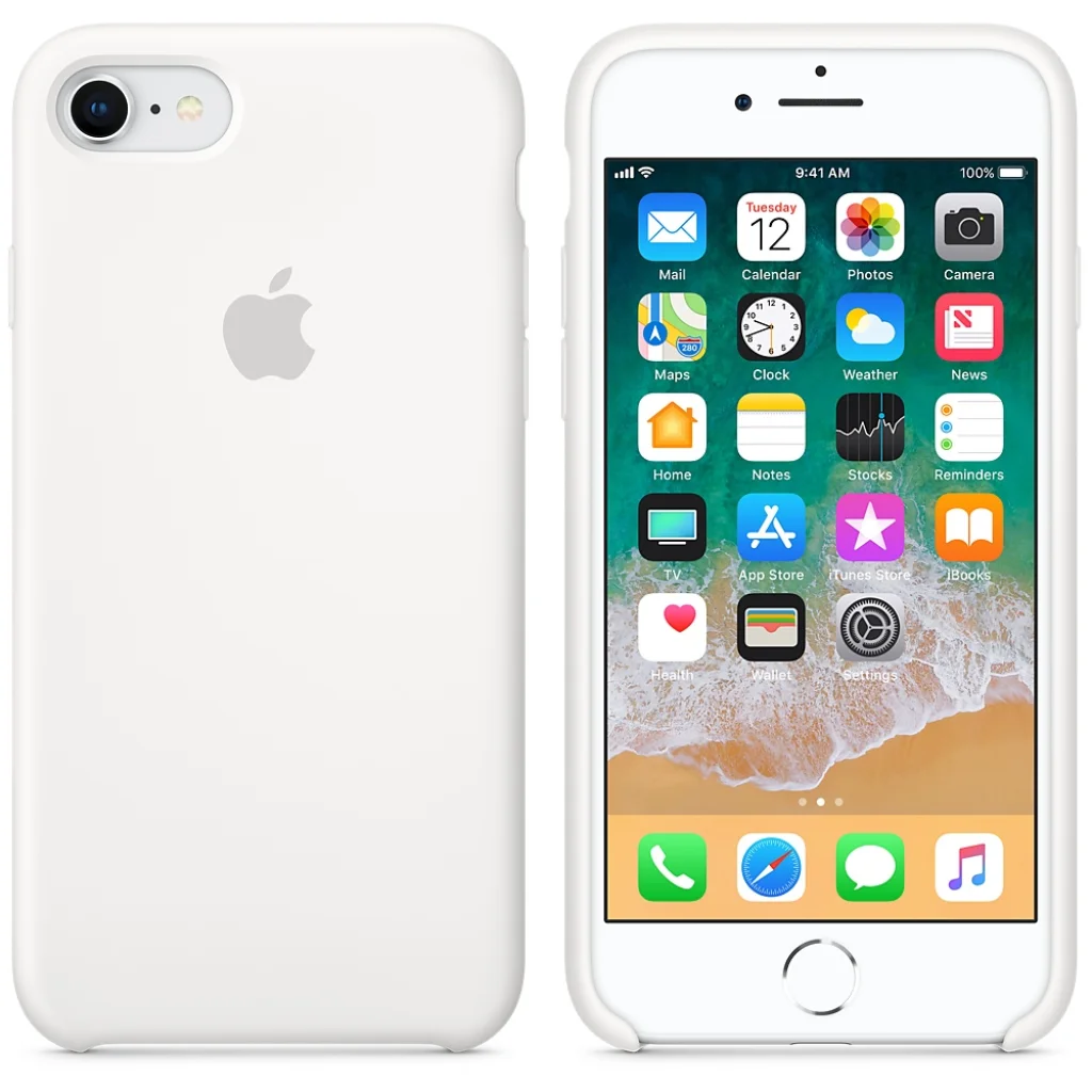 Чохол Apple iPhone 8, iPhone 7 Silicone Case White MQGL2