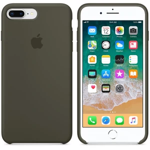 Цвет: Зеленый - Чехол Apple iPhone 8 Plus, iPhone 7 Plus Silicone Case Dark Olive MR3Q2