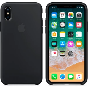 Цвет: Черный - Чехол Apple iPhone X Silicone Case Black MQT12
