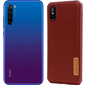 Колір: Коричневий - Чохол Xiaomi Redmi Note 8T Spigen Grid Silicone Case Brown