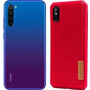 Колір: Червоний - Чохол Xiaomi Redmi Note 8T Spigen Grid Silicone Case Red