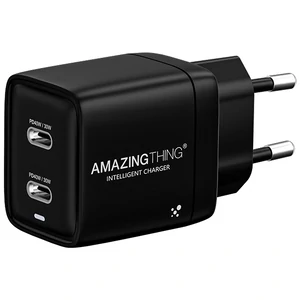 СЗУ AmazingThing Speed Pro PD 40W 2USB-C Charger Black