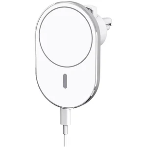 Цвет: Белый - Автодержатель Amaztec Magnetic 15W Wireless Car Holder Charger Phone Holder для iPhone 12 Magsafe White