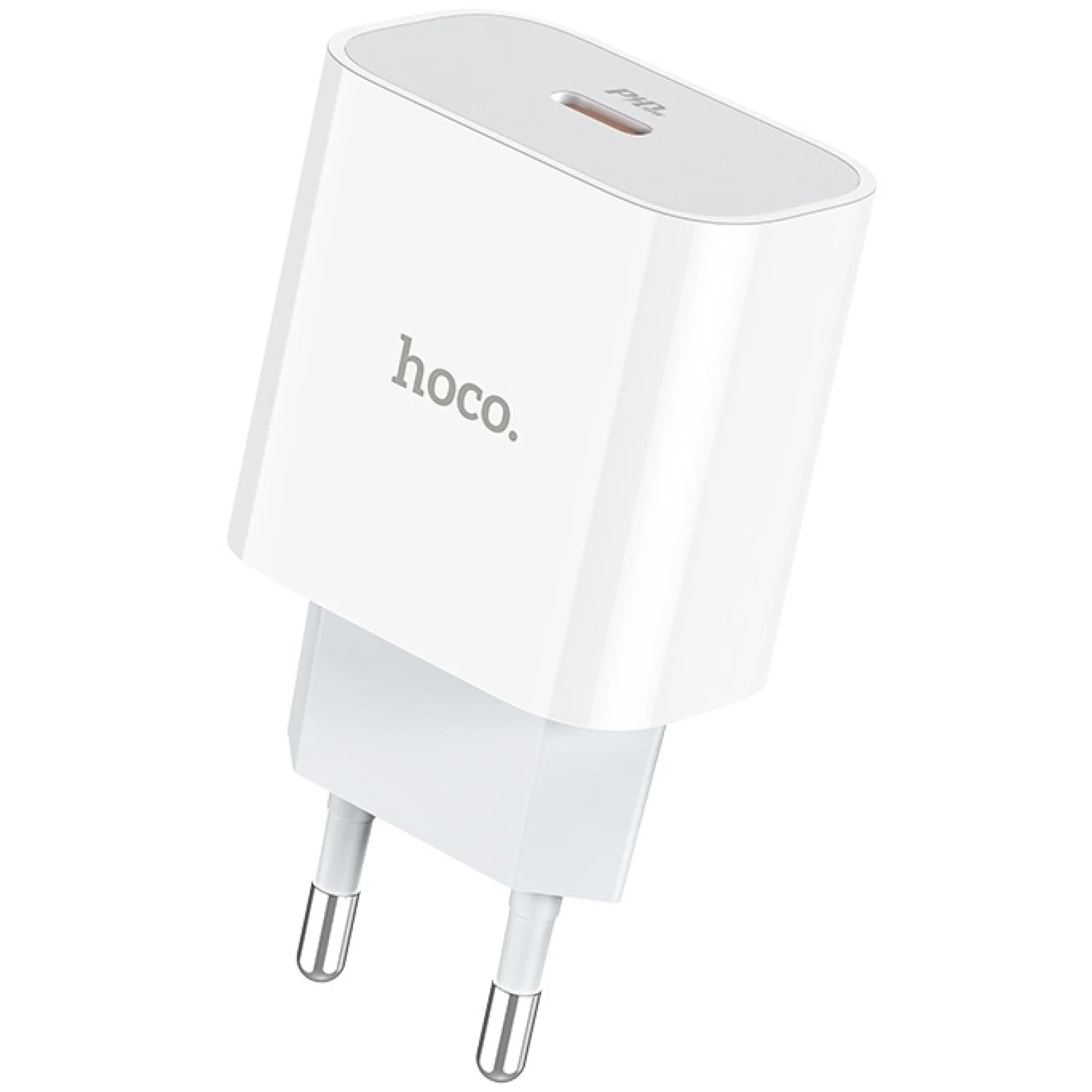 Мережевий зарядний пристрій Hoco C76A (1USB Type-C/PD) White
