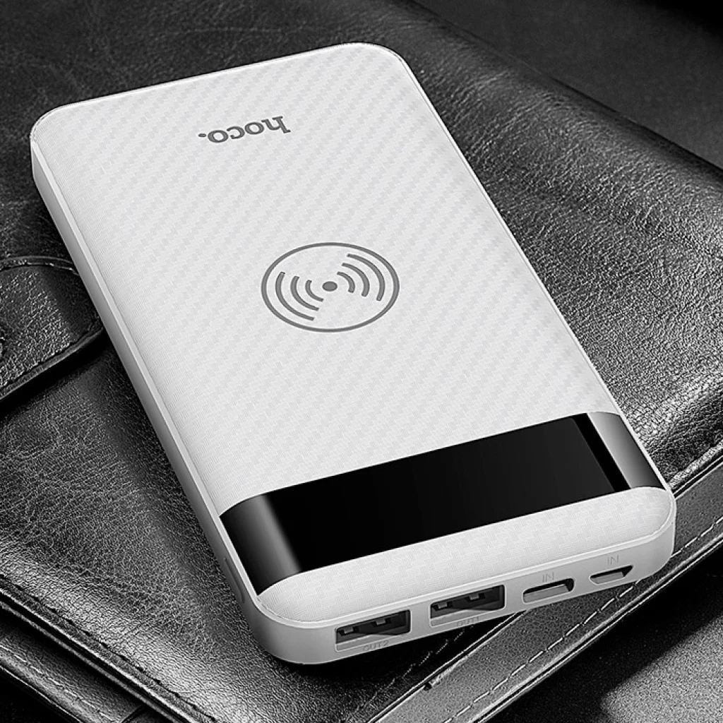 Внешний аккумулятор Hoco PowerBank J11 10000 mAh White (беспроводная зарядка)