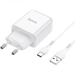 СЗУ Hoco N2 Vigour 1 USB + Кабель Type-C White
