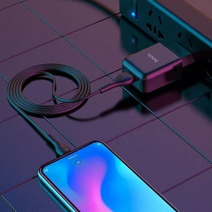 Сетевое зарядное устройство Hoco N2 Vigour 1 USB + Кабель Type-C Black