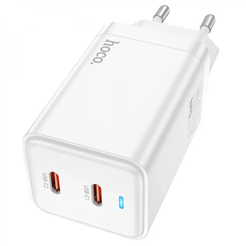 Сетевое зарядное устройство Hoco N23 Starlight 45W 2 Type-C White