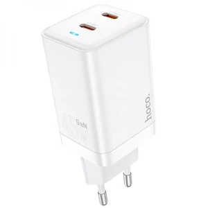 СЗУ Hoco N23 Starlight 45W 2 Type-C White