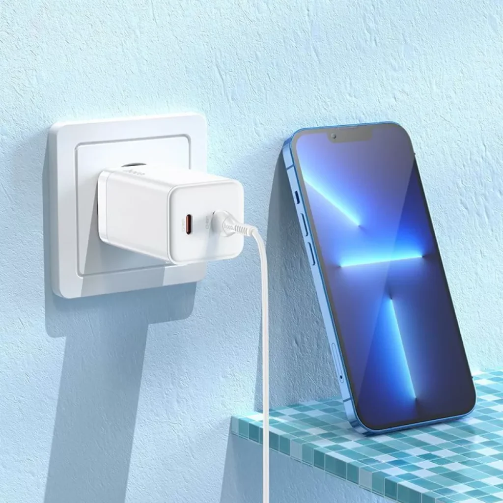 Сетевое зарядное устройство Hoco N23 Starlight 45W 2 Type-C White