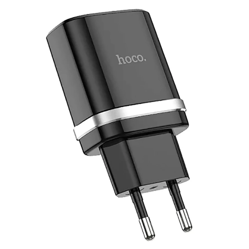 Мережевий зарядний пристрій Hoco C12Q Smart QC3.0 (1USB/3A/18W) Black