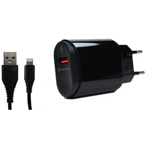 СЗУ Profit ES-D92 QC3.0 USB-A + Lightning Black