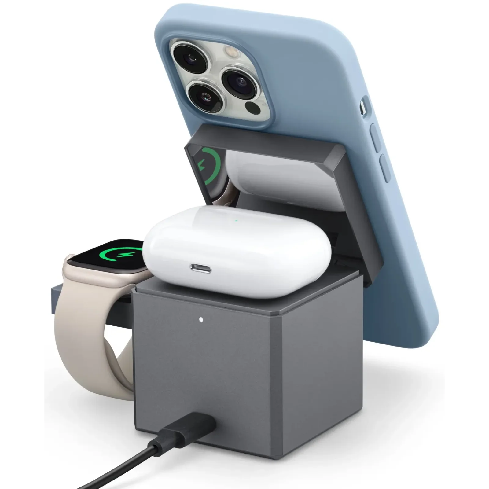 Беспроводная зарядка Anker 3-in-1 Cube with MagSafe (Y1811JA1)
