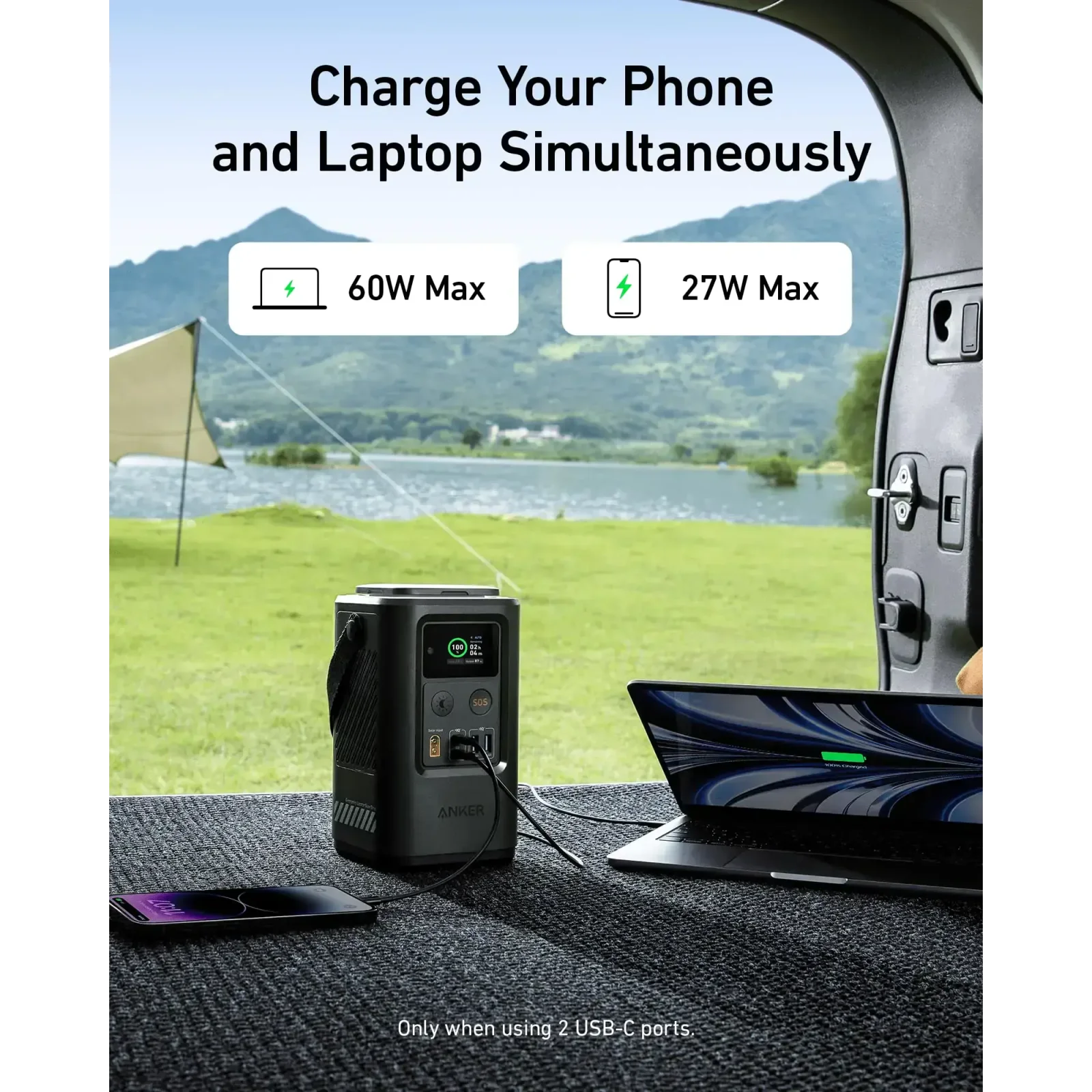 Внешний аккумулятор Anker 548 Power Bank PowerCore Reserve 192Wh 60000mAh Sprout Green (A1294061)