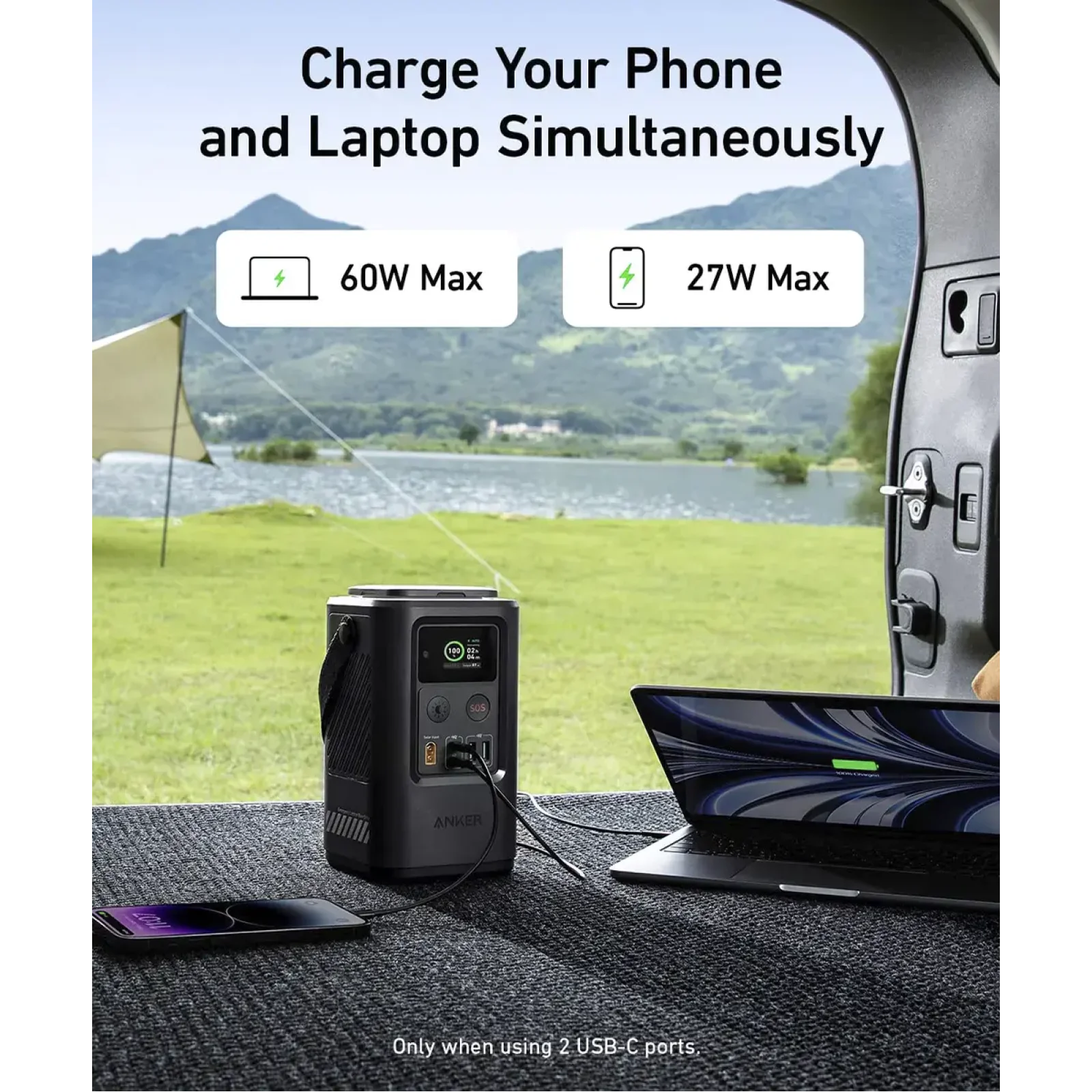 Внешний аккумулятор Anker 548 Power Bank PowerCore Reserve 192Wh 60000mAh Gray (A12940A2)