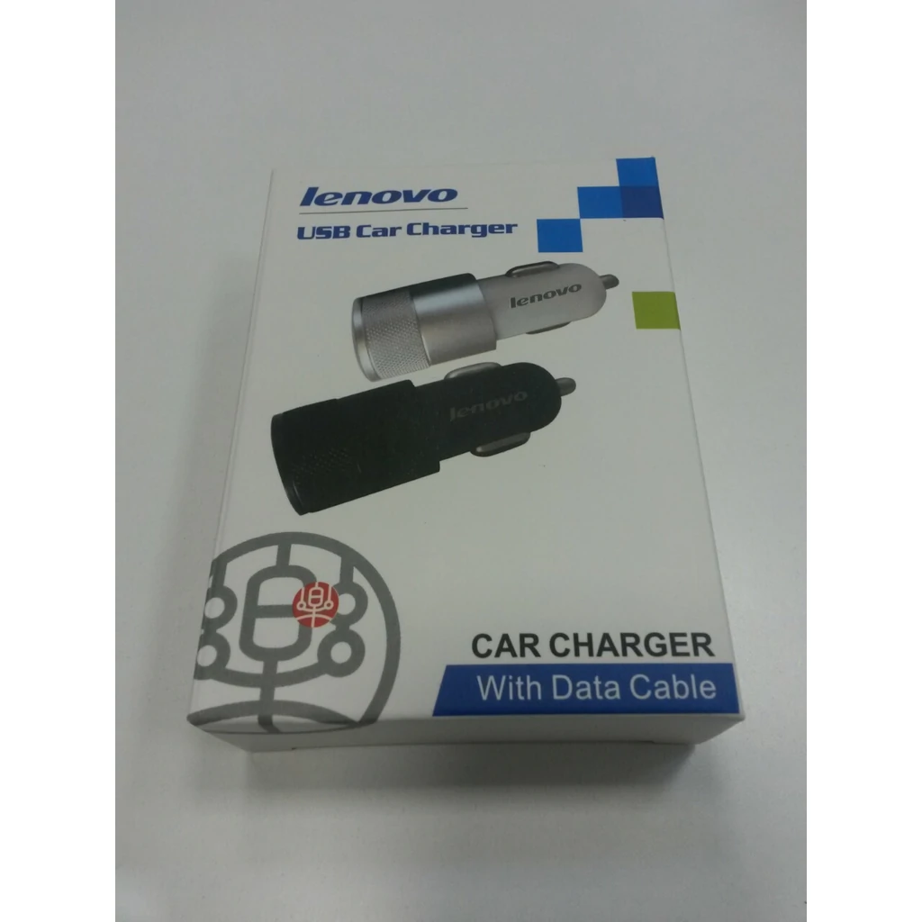 Автомобільний зарядний пристрій Lenovo 2в1 (2USB) 3.1A Black
