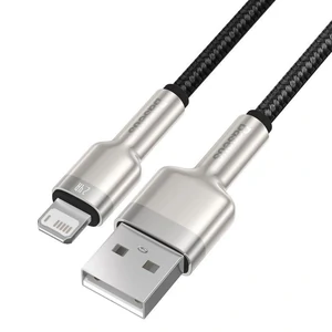 Кабель Baseus Cafule Metal Lightning 2.4A (CALJK-01) 0,25m Black
