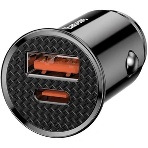 Автомобильное зарядное устройство Baseus Circular Plastic 1USB + Type-C A PPS (5A) (CCALL-YS01) Black