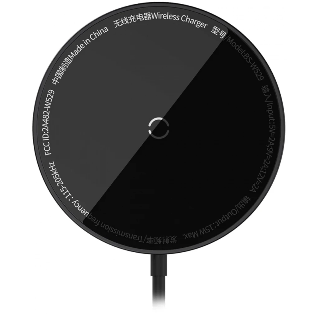 Бездротова зарядка Baseus Simple Mini3 Magnetic 15W Black (CCJJ040001)