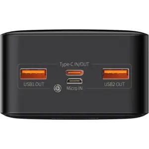 Внешний аккумулятор Baseus Bipow Digital Display Fast Charge 30000mAh 20W Black Overseas Edition (PPBD050401)