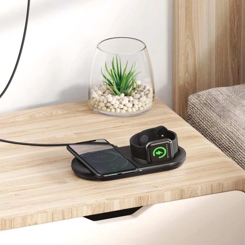 Бездротова зарядка Baseus Planet 2in1 Wireless Charger QC + USB Cable Type-C (WXPL-B01) Black