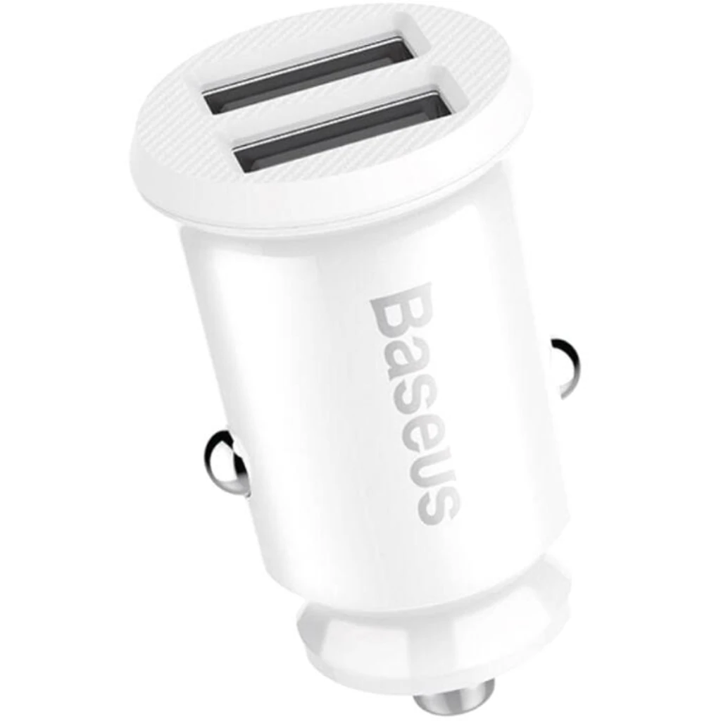 Автомобильное зарядное устройство Baseus Grain (2USB 3.1A) White