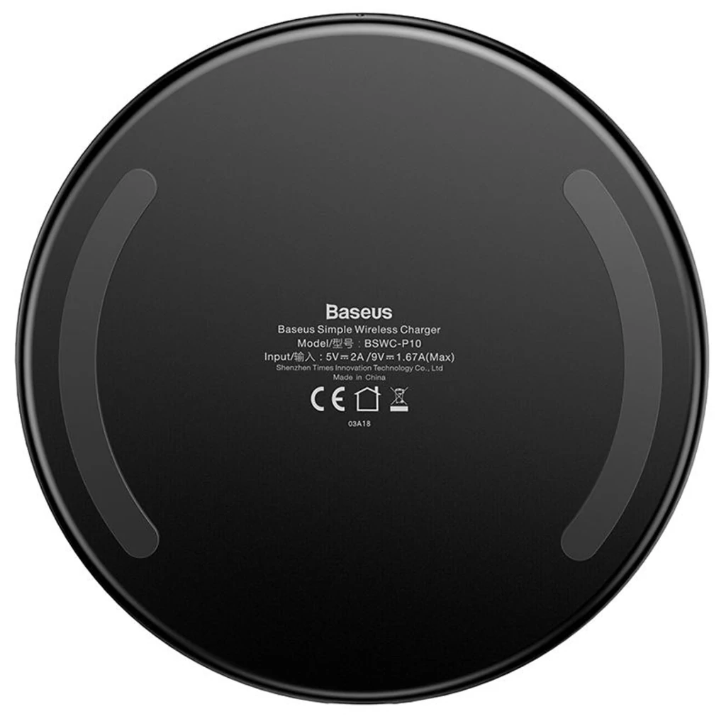 Бездротова зарядка Baseus Simple Wireless Charger Black (BSWC-P10)