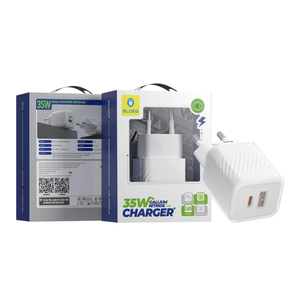 СЗУ Blueo GaN 35W Dual Port Fast Charger White (BL063-WHT)
