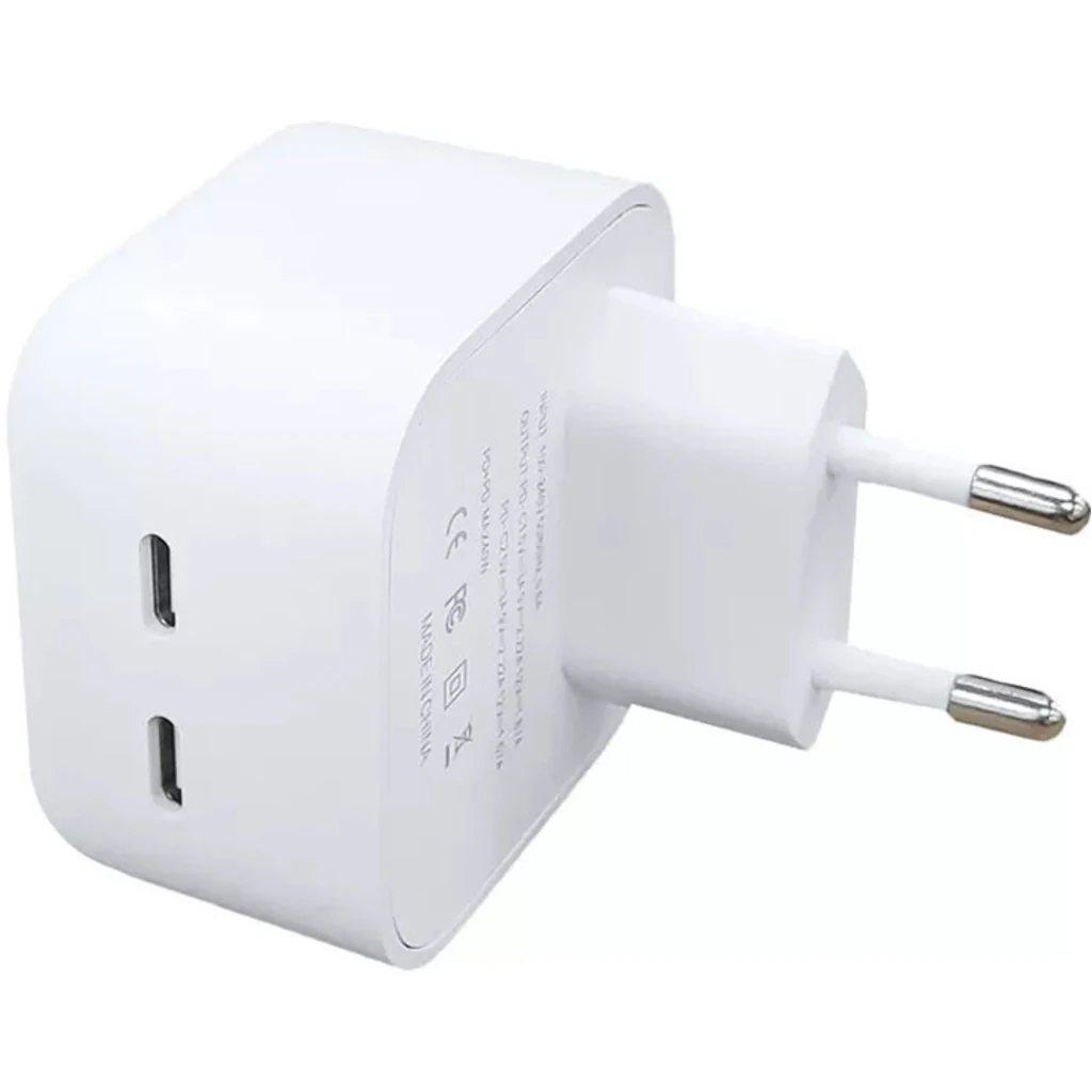 Сетевое зарядное устройство для Apple 35W Dual USB-C Power Adapter White