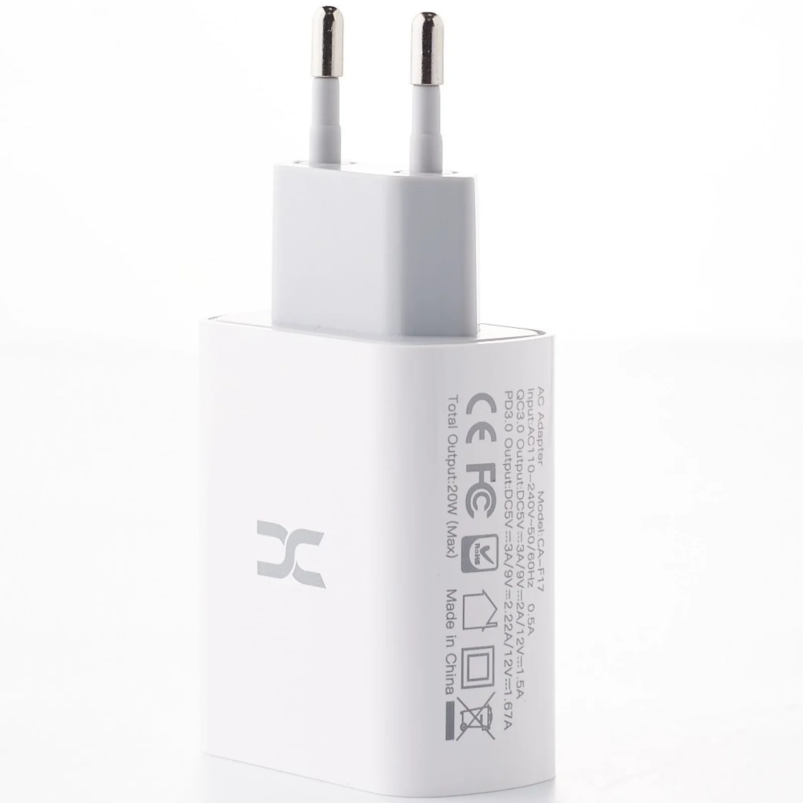 Сетевое зарядное устройство DC PD+QC3.0/ 20W Fast Charger (CA-F17) White