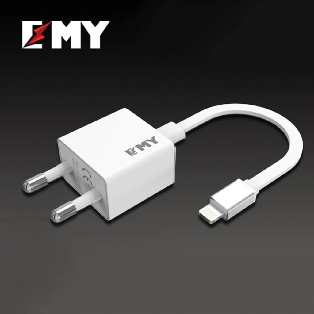 Мережевий зарядний пристрій iPhone 5/6 EMY MY222 Wall Charger 1A White
