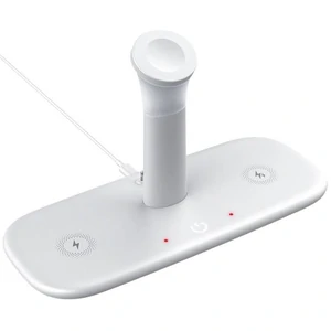 Бездротова зарядка 5in1 Fast Wireless Charger 15W with Night Lamp White