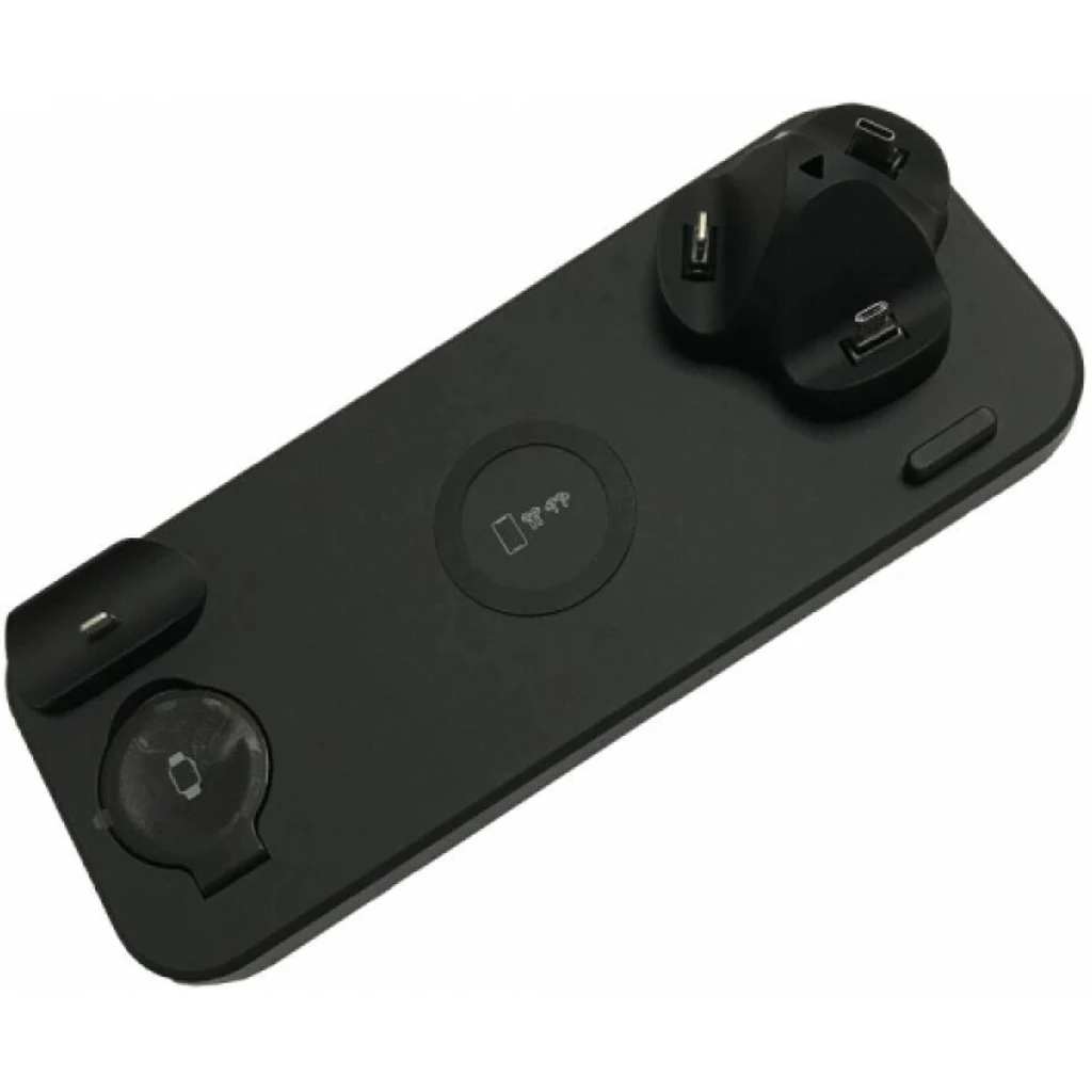 Зарядний пристрій 6in1 (Micro, Lightning, Type-C) Fast Charger Black