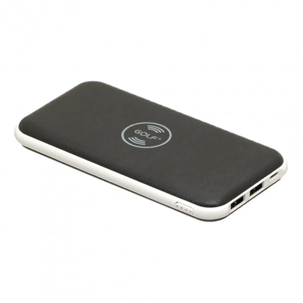 Зовнішній акумулятор Golf W2 8000 mAh Black (бездротова зарядка)