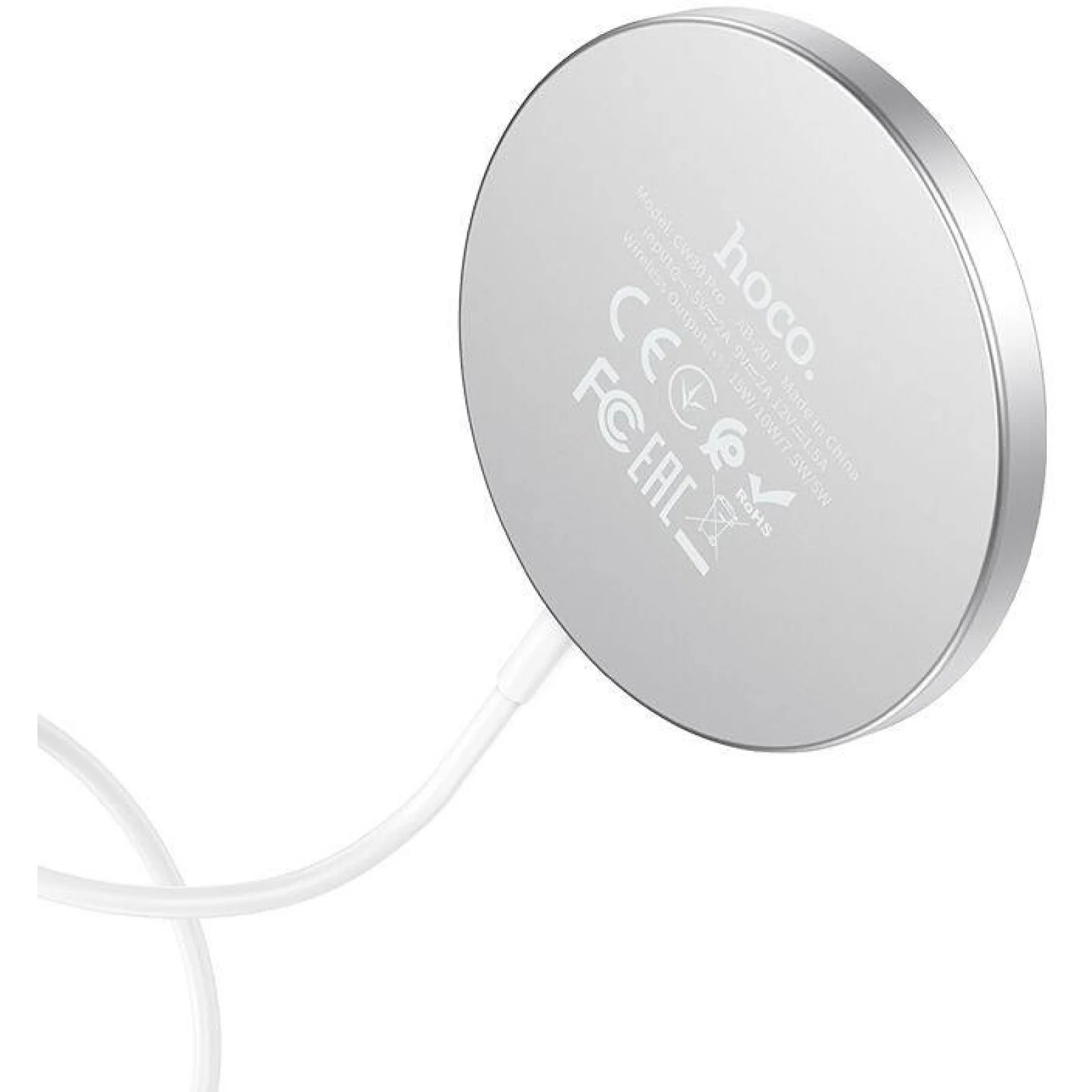 Бездротова зарядка Hoco CW30 Pro Metal Silver