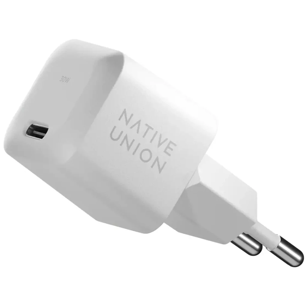Мережевий зарядний пристрій Native Union Fast GaN Charger PD 30W USB-C Port White (FAST-PD30-2-WHT-EU)