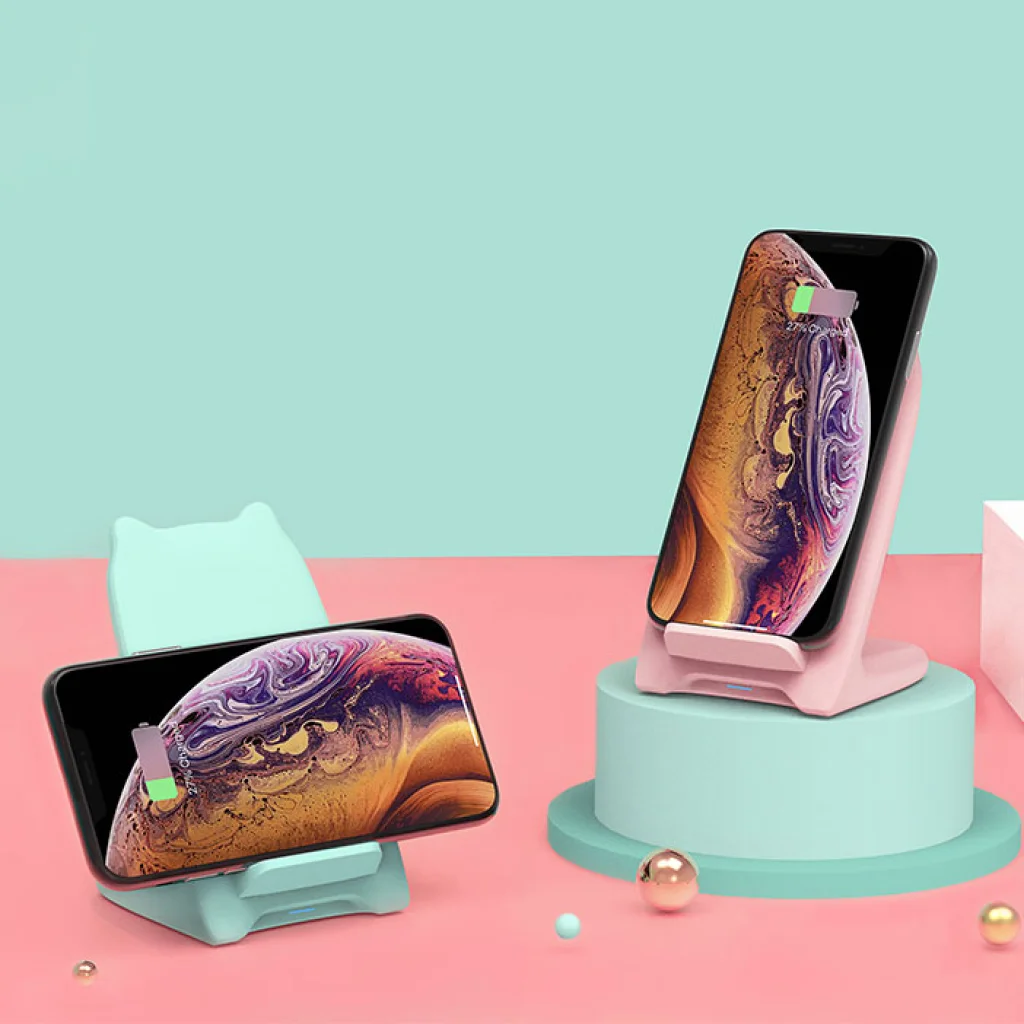 Універсальна бездротова зарядка Nillkin Kitty Qi Wireless Charging Stand Green